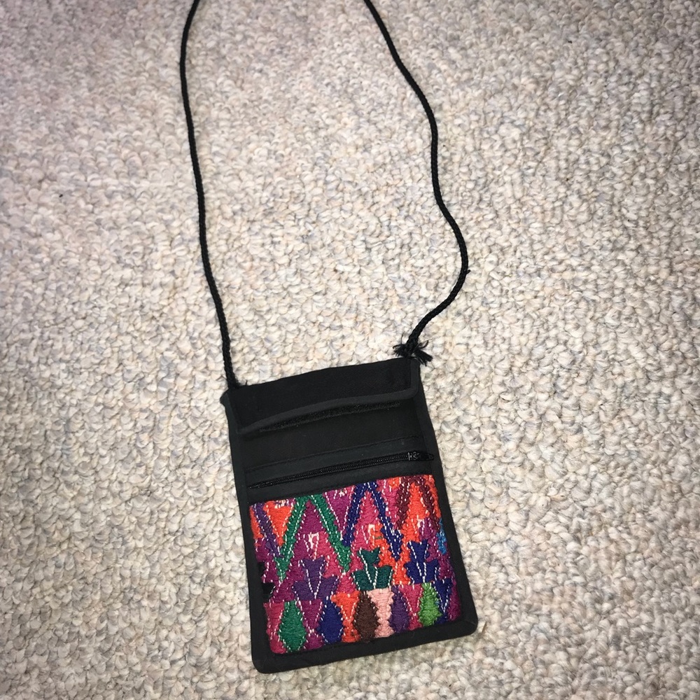 Small purse with multicolor pattern
